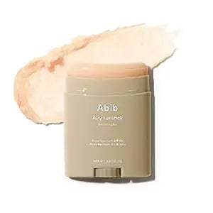 Abib Airy Sunstick Smoothing Bar Broad Spectrum SPF50+ 0.81 oz / 23 g (Semi- matte) | Korean Suncreen Stick Suncare Sunblock, No Whitecast, Protector Solar Barra, Water resistant