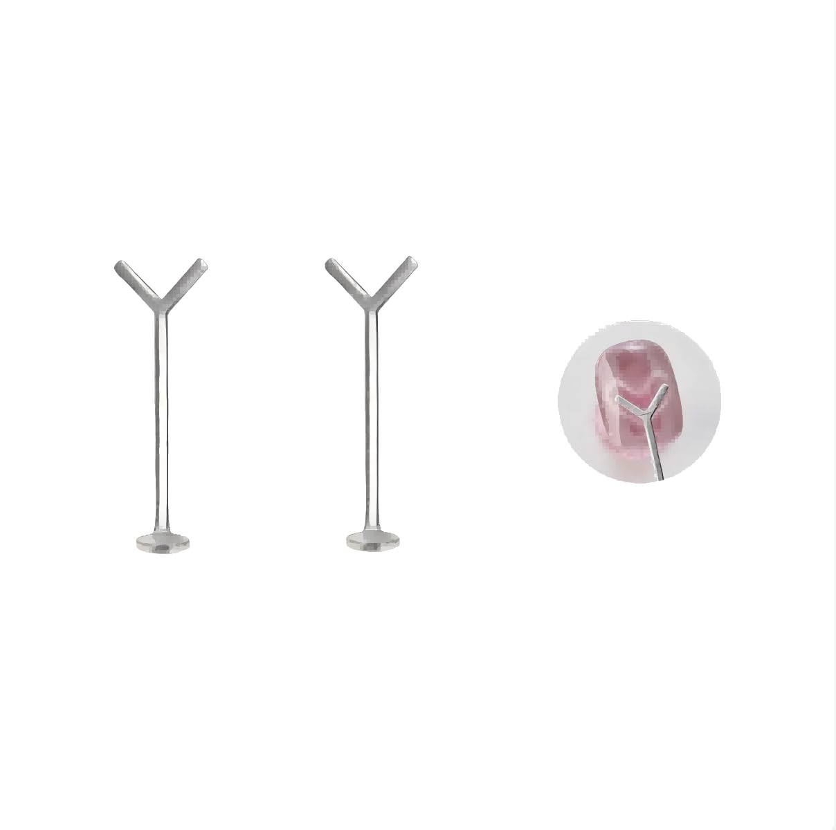 2 PCS Heart Cat Eye Magnet Set – Magnetic Nail Art Tool for Stunning Heart-Shaped Designs, Y-Shaped Guide, DIY Manicure Kit for Cat Eye Gel Polish