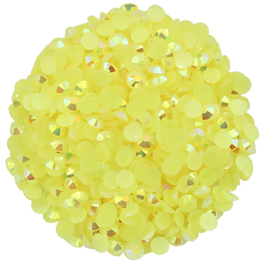 2250 Pcs SS16 4mm AB Flatback Rhinestones for Nails Art Crafts Glitter Round Shine Gems Crystals DIY Clothes Shoes (Citrine AB)