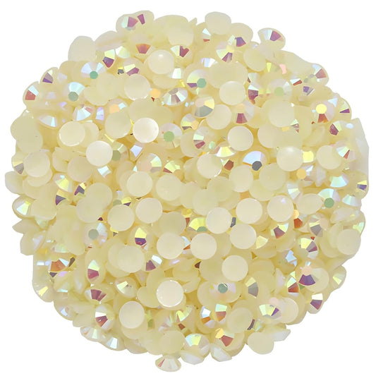 2250 Pcs SS16 4mm AB Flatback Rhinestones for Nails Art Crafts Glitter Round Shine Gems Crystals DIY Clothes Shoes (Champagne AB)