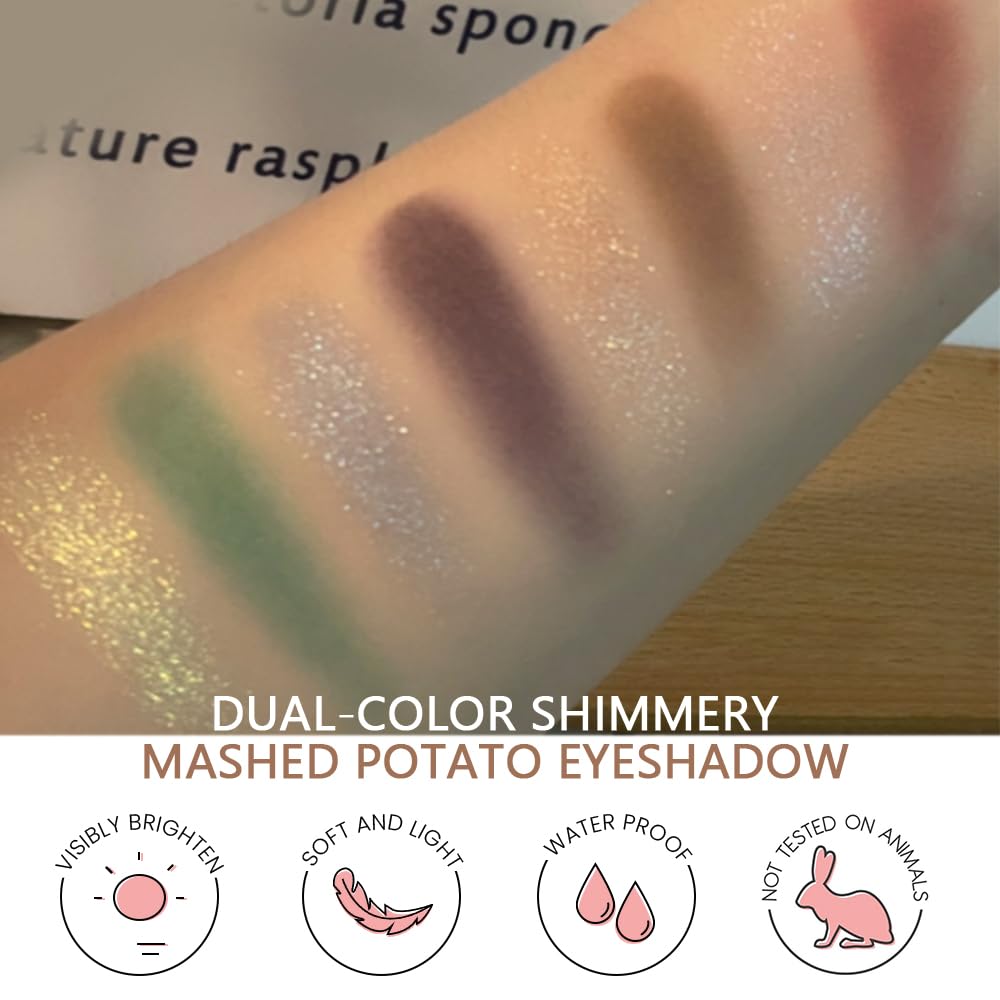 AMY'S DIARY 2 Color Shimmer blue+Deep purple Eyeshadow Palette – Shimmer matte Shades eye shadow for Eye Makeup, Long-Lasting & Highly Pigmented, Vegan & Cruelty-Free for woman