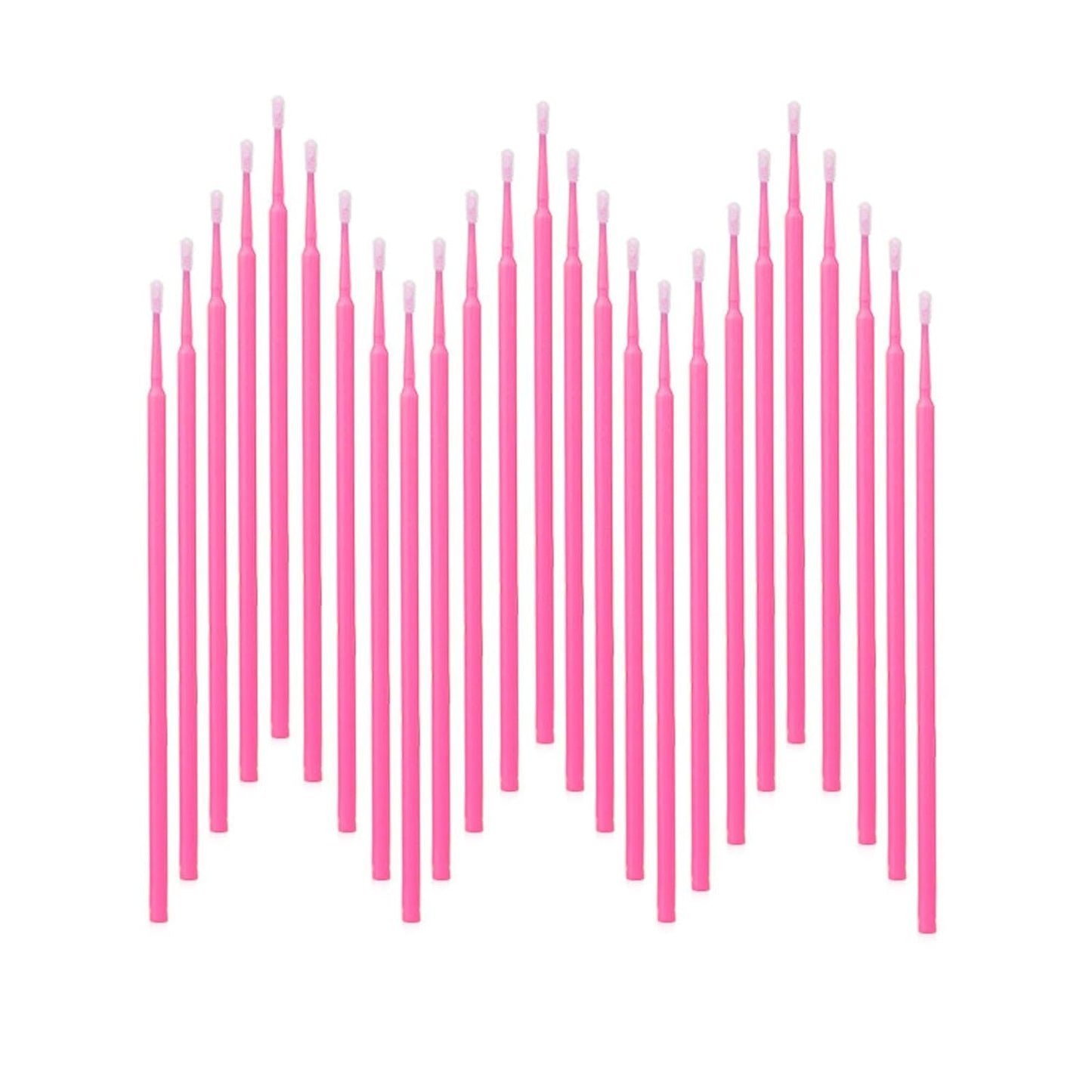 2100PCS Microswabs for Eyelash Extensions,Micro Applicators Brush for Cleaning and Applying Make-up Pink (Head Diameter: 2.0mm)