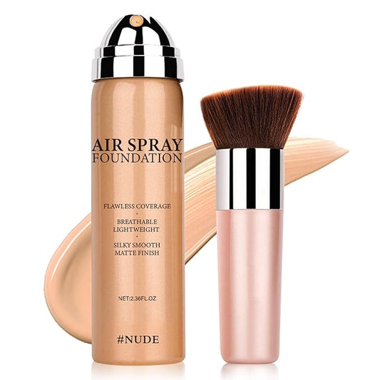 Airbrush Makeup Foundation for Mature Skin Magic Minerals Lightweight Air Makeup Airbrush Makeup Setting Spray for Smooth Radiant Finish(03# Nude Color)