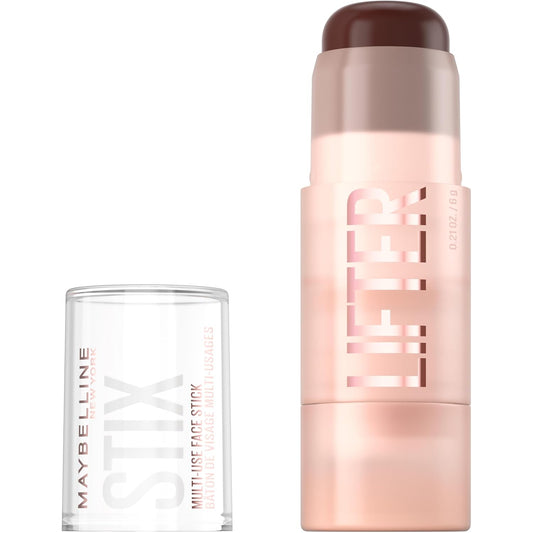 Maybelline Lifter Stix Multi-Use Face Stick - Contour, Bronzer, Concealer and Foundation Stick, All-In-One Creamy Face Makeup with Cranberry Seed Oil, 90, 1 Count