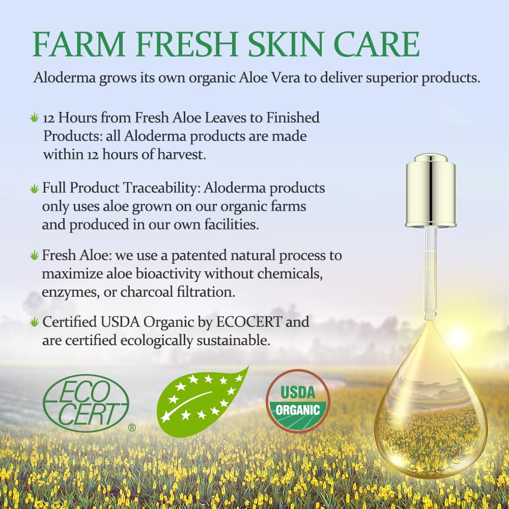 Aloderma Aloe Botanical Hydrating Mist Made with 82% Organic Aloe Vera - Soothing, Moisturizing Facial Spray with Panthenol - Refreshes, Invigorates Skin Throughout the Day, 120ml/4.23Oz (3)