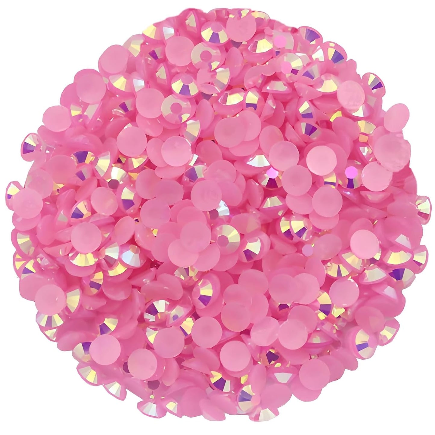 2250 Pcs SS16 4mm AB Flatback Rhinestones for Nails Art Crafts Glitter Round Shine Gems Crystals DIY Clothes Shoes (Dark Pink AB)