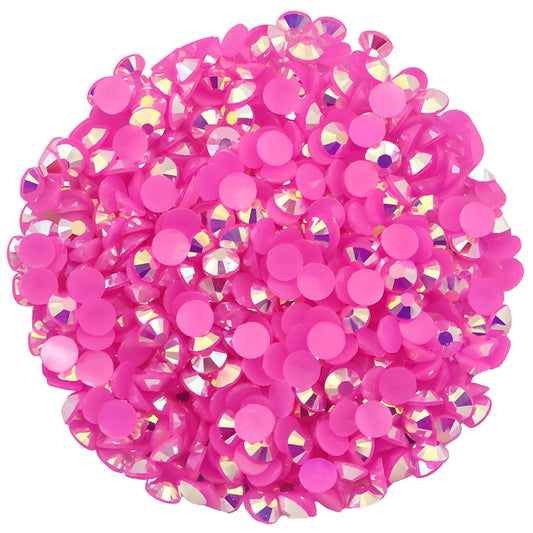 2250 Pcs SS16 4mm AB Flatback Rhinestones for Nails Art Crafts Glitter Round Shine Gems Crystals DIY Clothes Shoes (Light RoseRed AB)