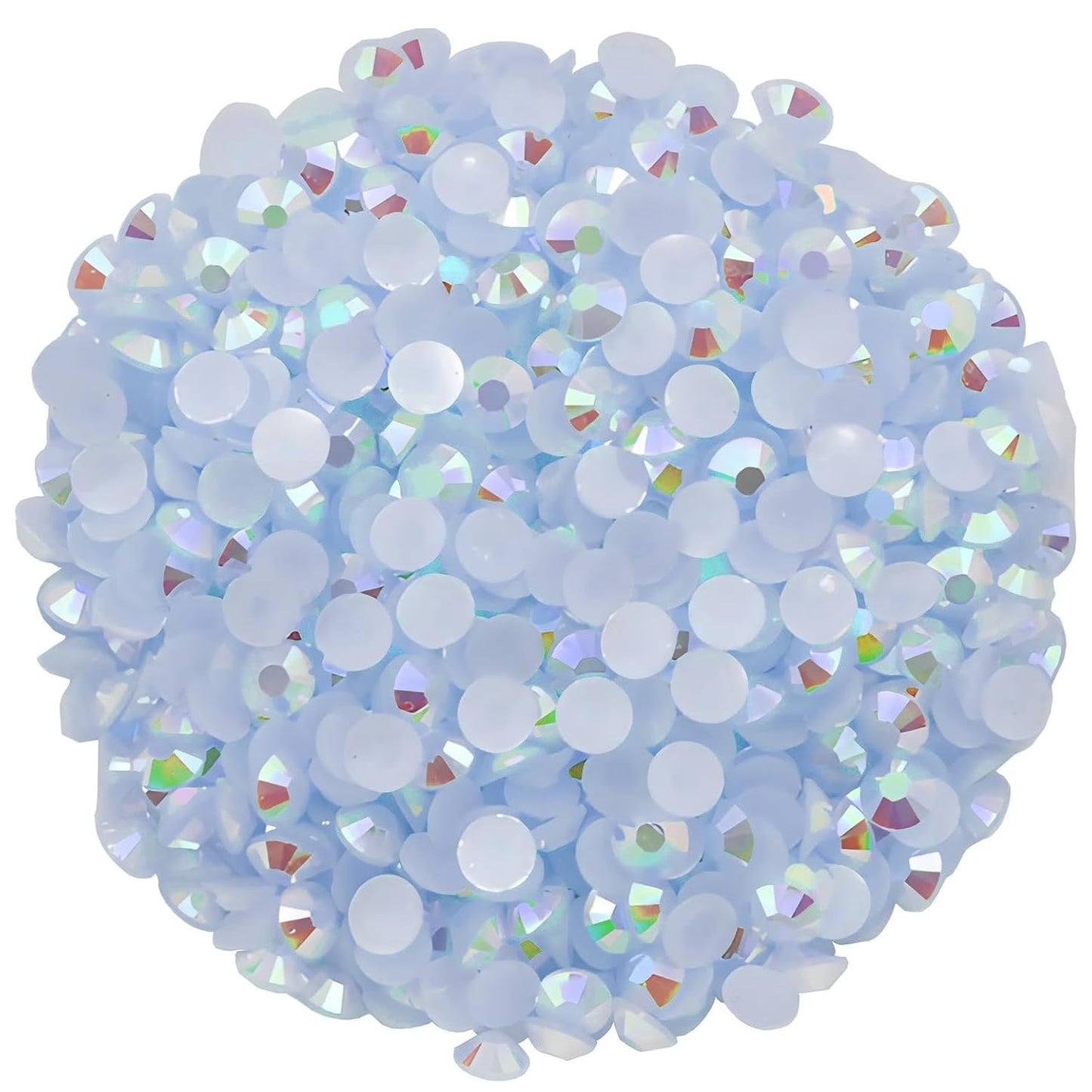 2250 Pcs SS16 4mm AB Flatback Rhinestones for Nails Art Crafts Glitter Round Shine Gems Crystals DIY Clothes Shoes (White AB)