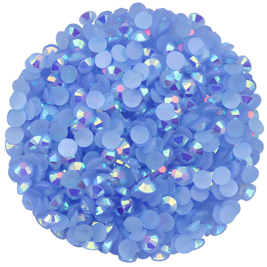 2250 Pcs SS16 4mm AB Flatback Rhinestones for Nails Art Crafts Glitter Round Shine Gems Crystals DIY Clothes Shoes (Light Sapphire AB)