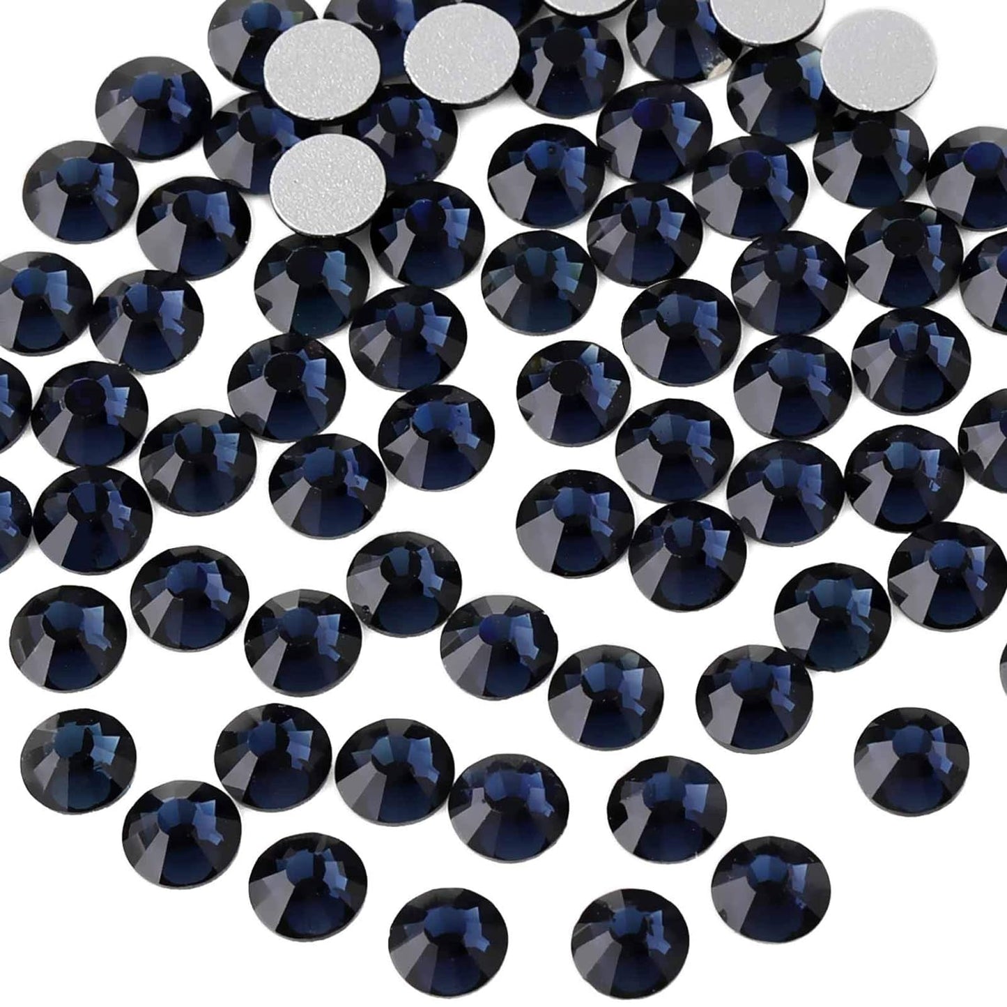 beadsland Flat Back Crystal Rhinestones Round Gems for Nail Art and Craft Glue Fix,Montana (3.8-4.0mm) SS16/1440pcs