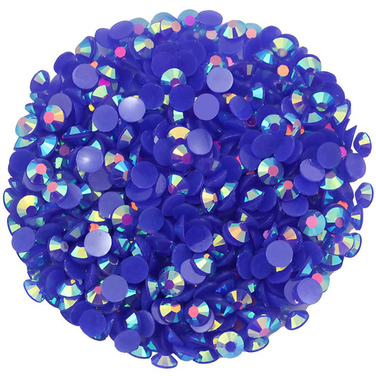 2250 Pcs SS16 4mm AB Flatback Rhinestones for Nails Art Crafts Glitter Round Shine Gems Crystals DIY Clothes Shoes (Sapphire AB)