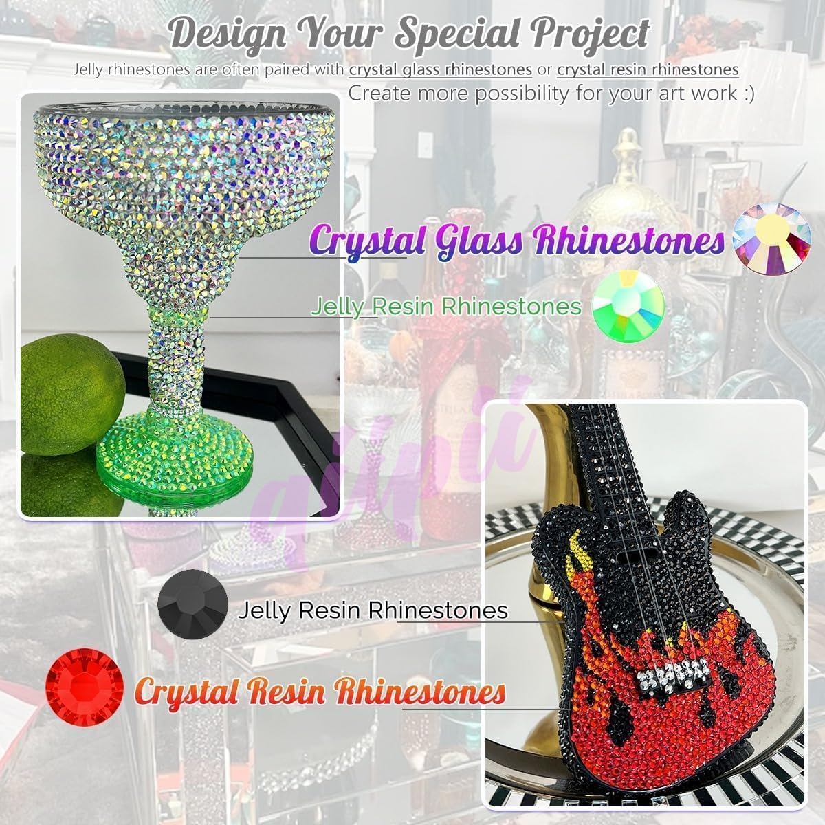 16000PCS Emerald Green AB Resin Rhinestones for Crafting 3mm 4mm 5mm Dark Green Flatback Jelly Stones Bulk SS10 SS16 SS20 Peacok Diamonds Gems for Nails Face Eyes Makeup Tumblers Bottles Crafts