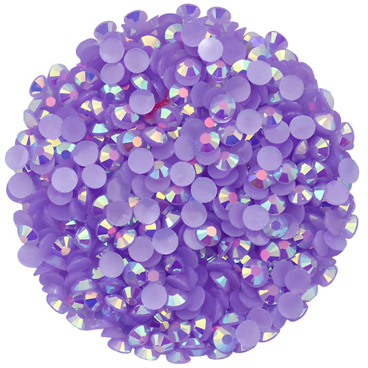 2250 Pcs SS16 4mm AB Flatback Rhinestones for Nails Art Crafts Glitter Round Shine Gems Crystals DIY Clothes Shoes (Purple AB)