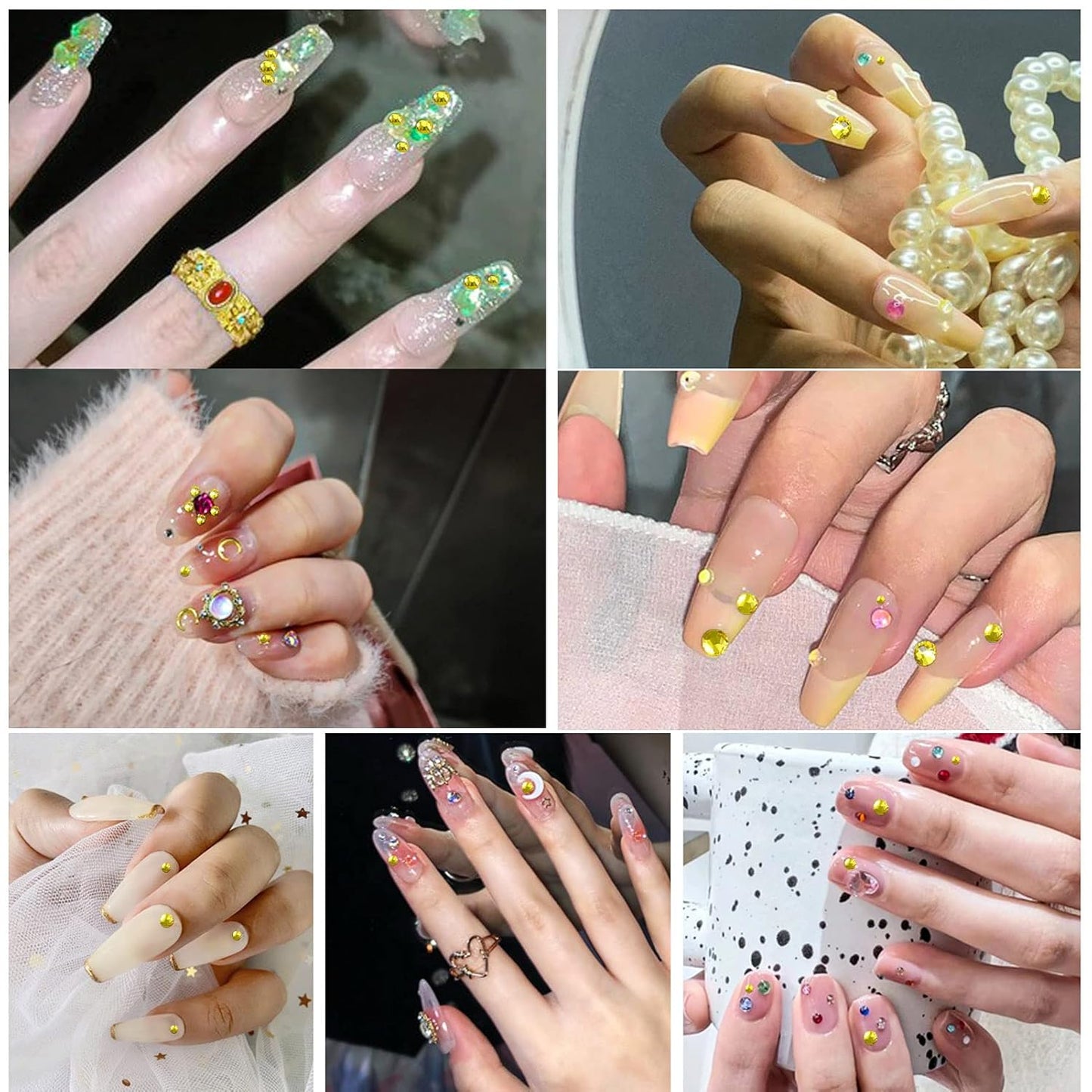 beadsland Flat Back Crystal Rhinestones Round Gems, Lemon Yellow (1.3-1.4mm) SS3/1440pcs