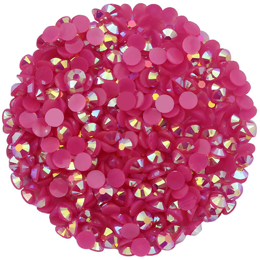 2250 Pcs SS16 4mm AB Flatback Rhinestones for Nails Art Crafts Glitter Round Shine Gems Crystals DIY Clothes Shoes (Dark RoseRed AB)