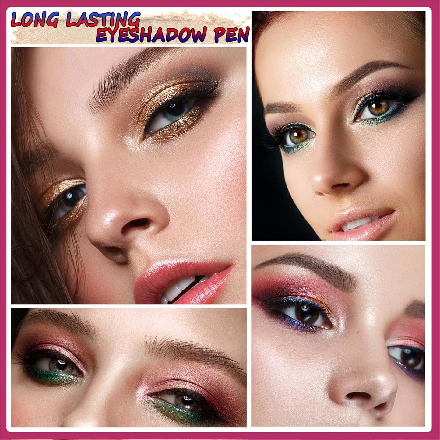 2 in 1 Cocoa Brown Eyeshadow Sticks and Sponge Makeup Brush Silky Cream Glitter Eyeshadow Pencil Crayon Long Lasting Waterproof Eye shadow Highlighter Stick Pen(Thriving brown shimmer 07#)