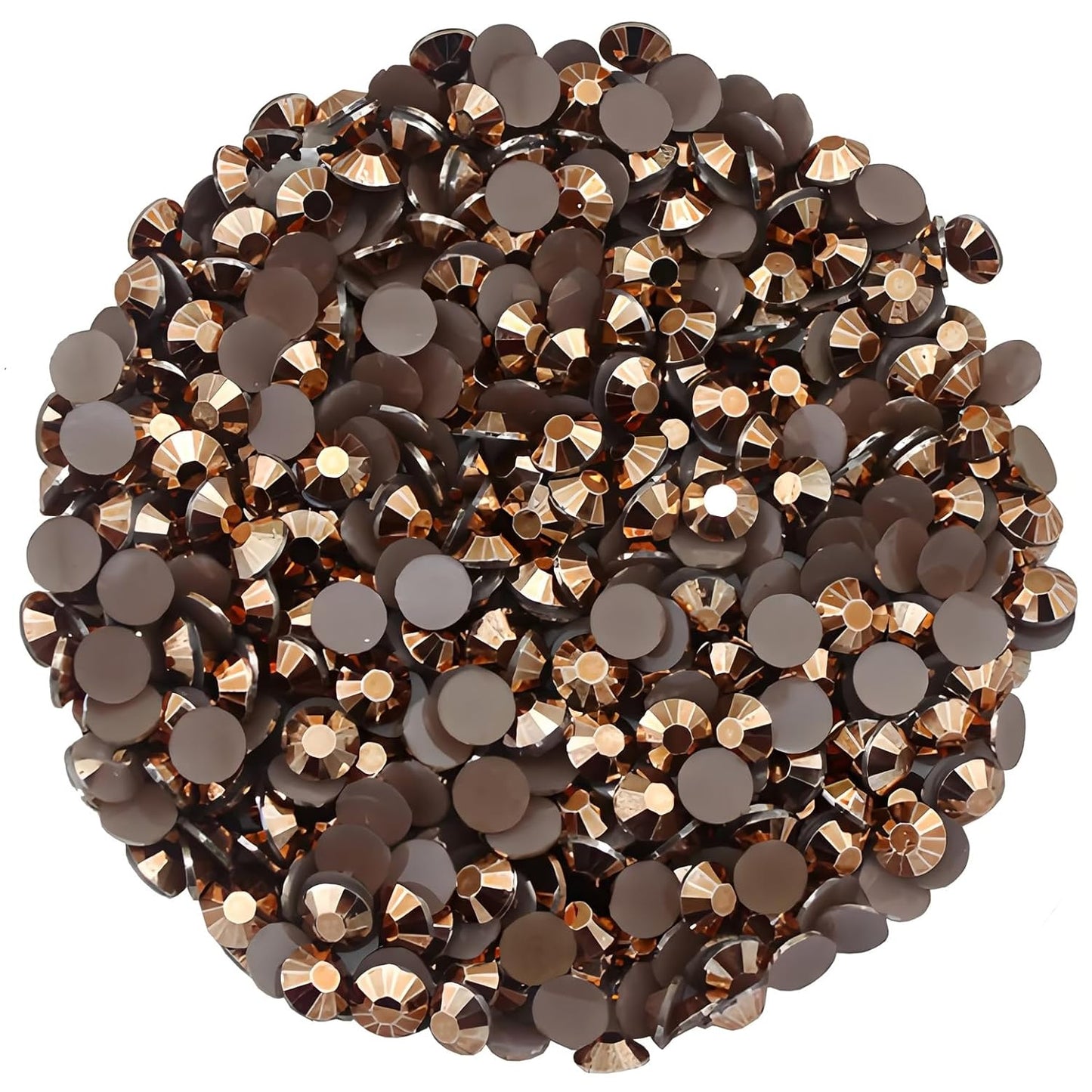 2250 Pcs SS16 4mm AB Flatback Rhinestones for Nails Art Crafts Glitter Round Shine Gems Crystals DIY Clothes Shoes (Bronze AB)