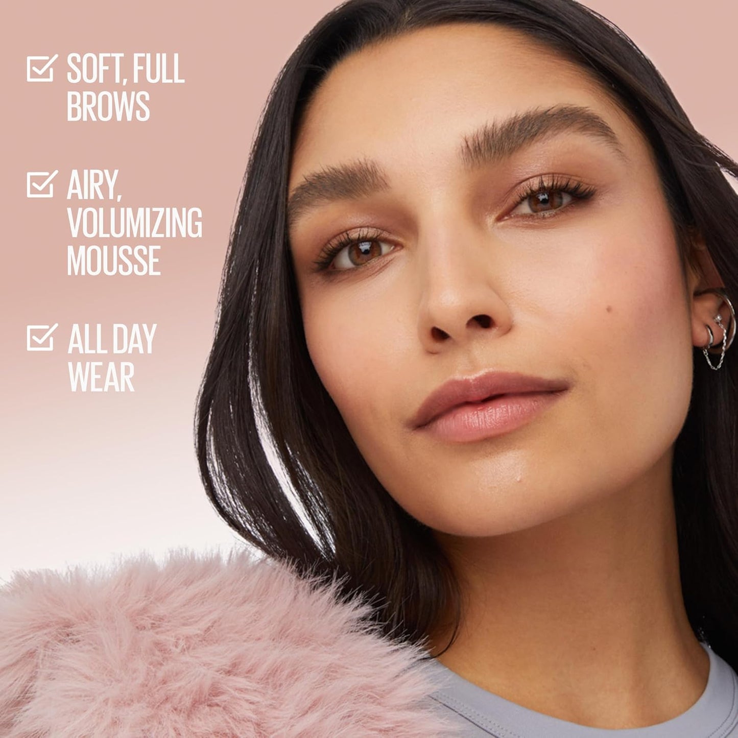 Maybelline Superfluff Volumizing Brow Mousse, All Day Tinted Brow Gel For Soft Full Brows, Blonde, 1 Count