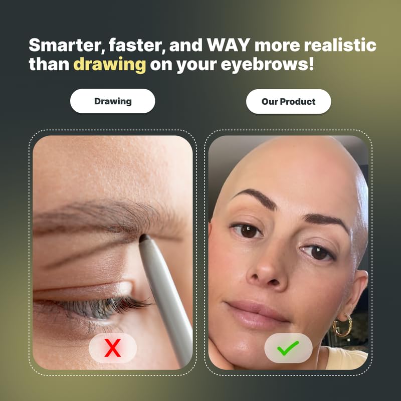 20 Pairs Dark Brown Temporary Eyebrow Tattoos, Waterproof and Smudge-Proof Medium Sassy Swerve Style Realistic Eyebrow Stickers for Women, Easy to Apply, Won't Work on Existing Brows