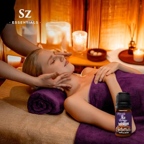 5-Year Aged Myrrh Premium Essential Oil – Rich, Earthy Aroma | Pure & Natural for Aromatherapy & Wellness - Therapeutic Grade & Vegan - 100% Pure and Natural - Undiluted - 0.17 fl oz.