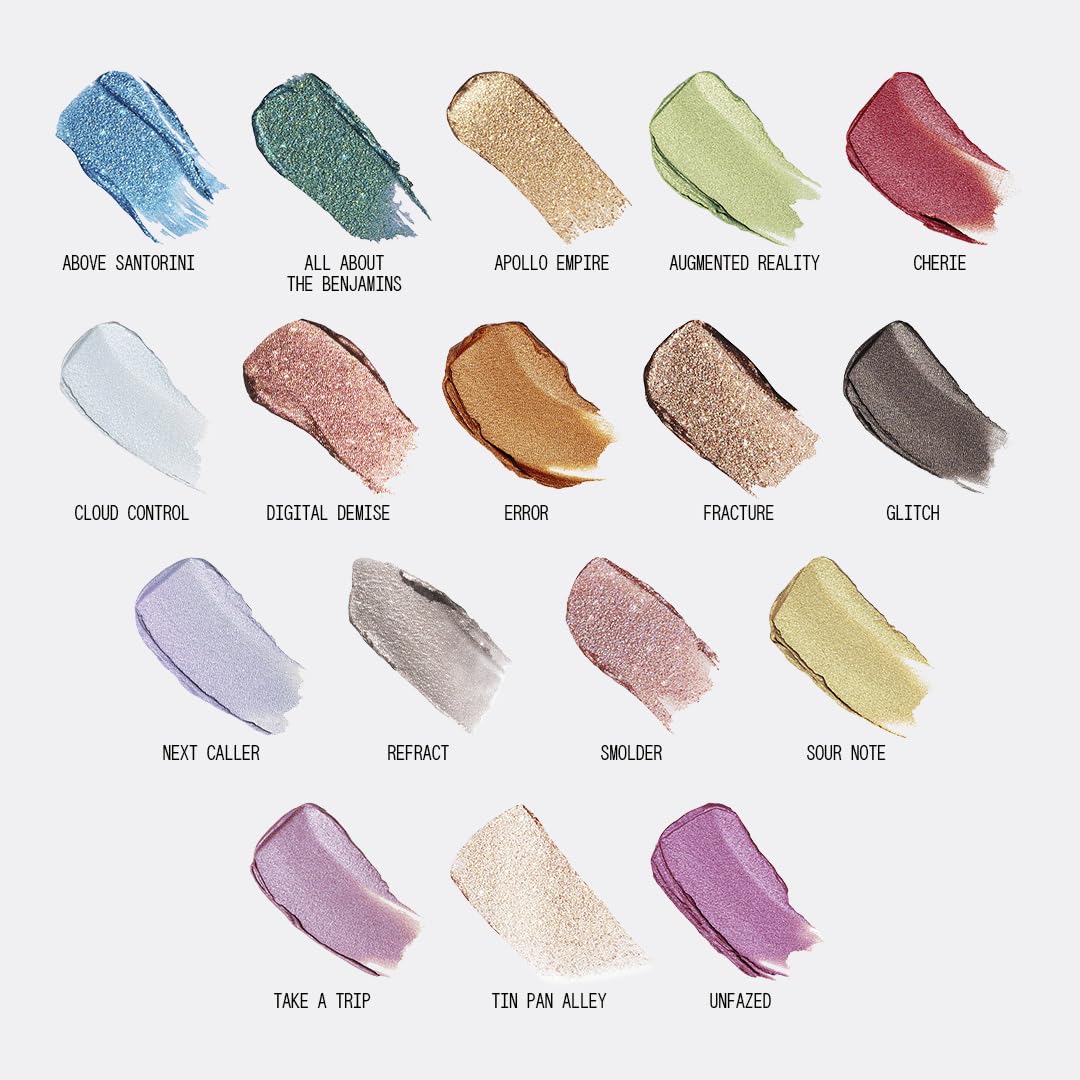 About-face Fractal Glitter Eye Paint Above Santorini – Smudge-Proof, Long-Lasting Liquid Eyeshadow – Intense Sparkle with Mousse Texture – Vegan, Cruelty-Free – 0.13oz (Sapphire)