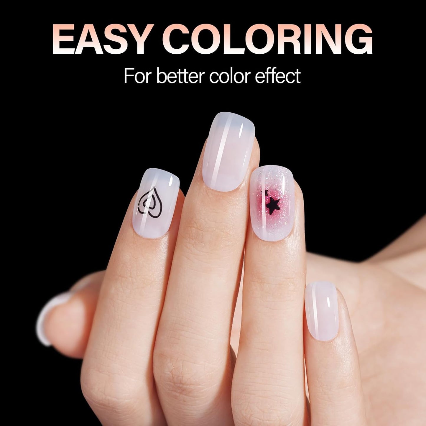 AILLSA Extra Short Square Nail Tips Clear Full Cover Gelly Press on Nails Gel False Nail Tips Preshaped Acrylic Fake Soft Nail Tips for DIY Home Salon Gift, 504PCS 10 Sizes