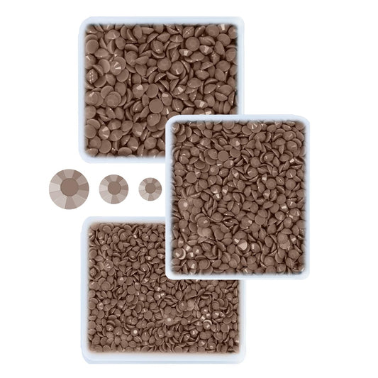 3mm 4mm 5mm 3 Boxes Pure Brown Resin Rhinestones for Bedazzling Crafting Flatback Jelly Stones Bulk Diamonds Gems for Nails Face Eyes Makeup Tumblers Bottles Crafts Clothes Crocs Shoes Phones