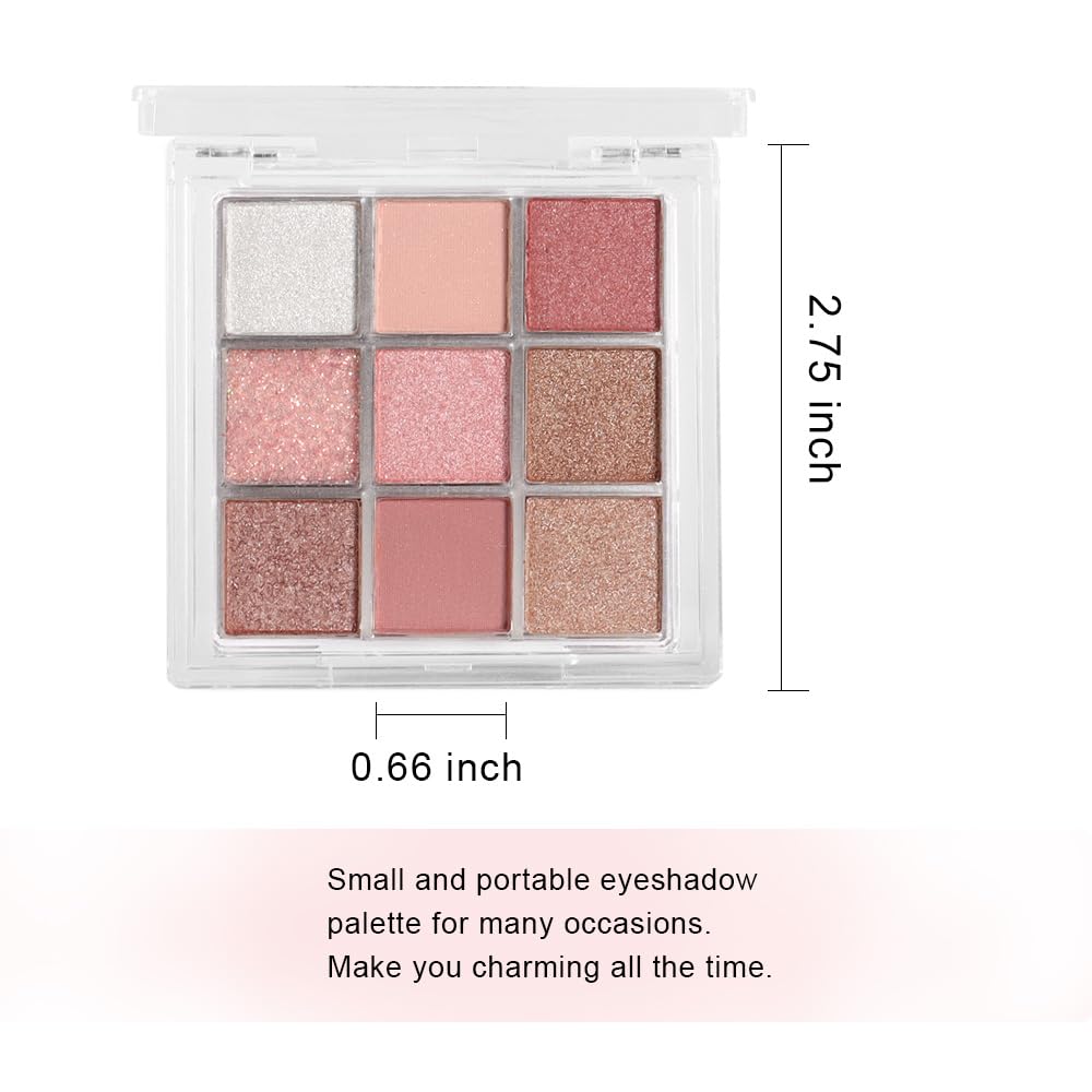 9 Color Eyeshadow Palette Makeup, Neutral Nude Matte Eye shadow & Shimmer Eyeshadow,Long Lasting Waterproof Eye shadow Makeup Palette for Women 05#