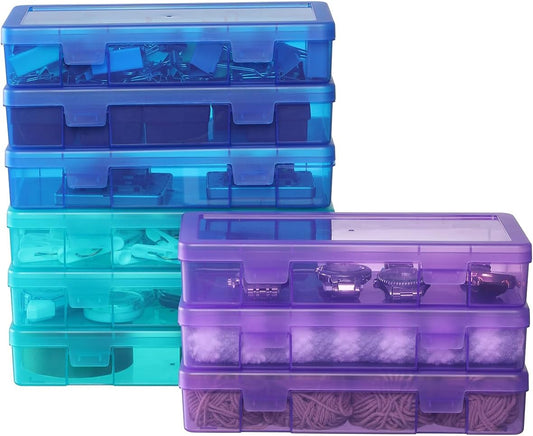 9 Pack Plastic Storage Containers Color Arts & Crafts Storage Boxes & Organizers Stackable Containers With Lids For Organizin (Set 4)