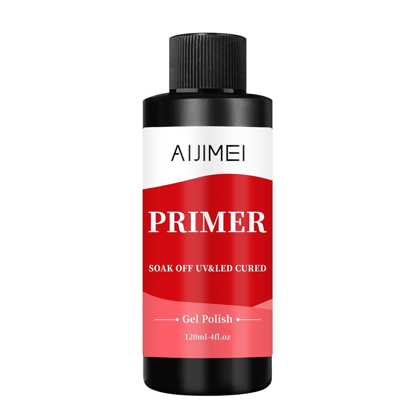 AIJIMEI 120ml Rapid-Dry Nail Primer, Nail Primer for Stronger Nails Enhances Adhesion & Shine Primer for Nail, Sensitive Skin Nail Care Compatible with All Polishes Nail Art 4fl.oz