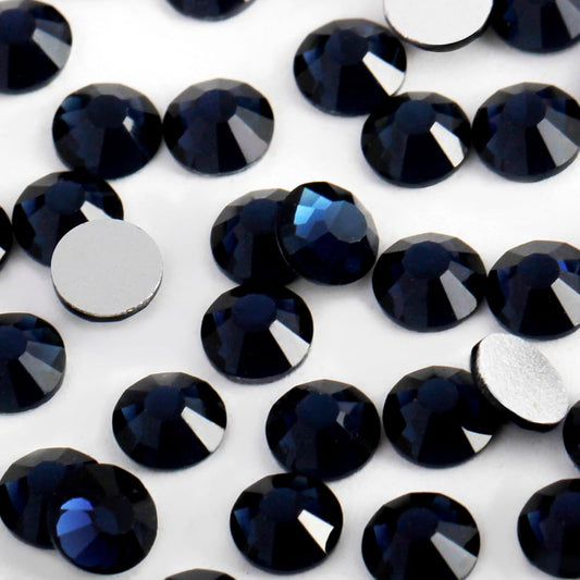 3000 PCS SS10 Flatback Rhinestones,12-Facet Diamond-Cut Glass Gems for Nail Art,Clothing,DIY Crafts,Glue-On Decoration Stones with Silver Backing,Montana