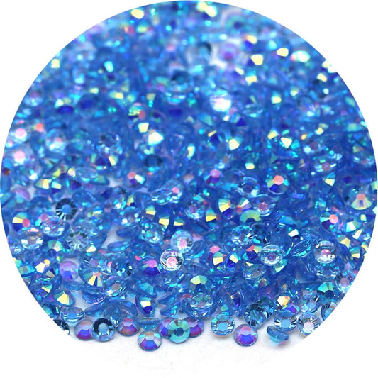 2250 Pcs SS16 4mm AB Flatback Rhinestones for Nails Art Crafts Transparent Glitter Round Gems Crystals DIY Clothes Shoes(Clear Light Sapphire AB)