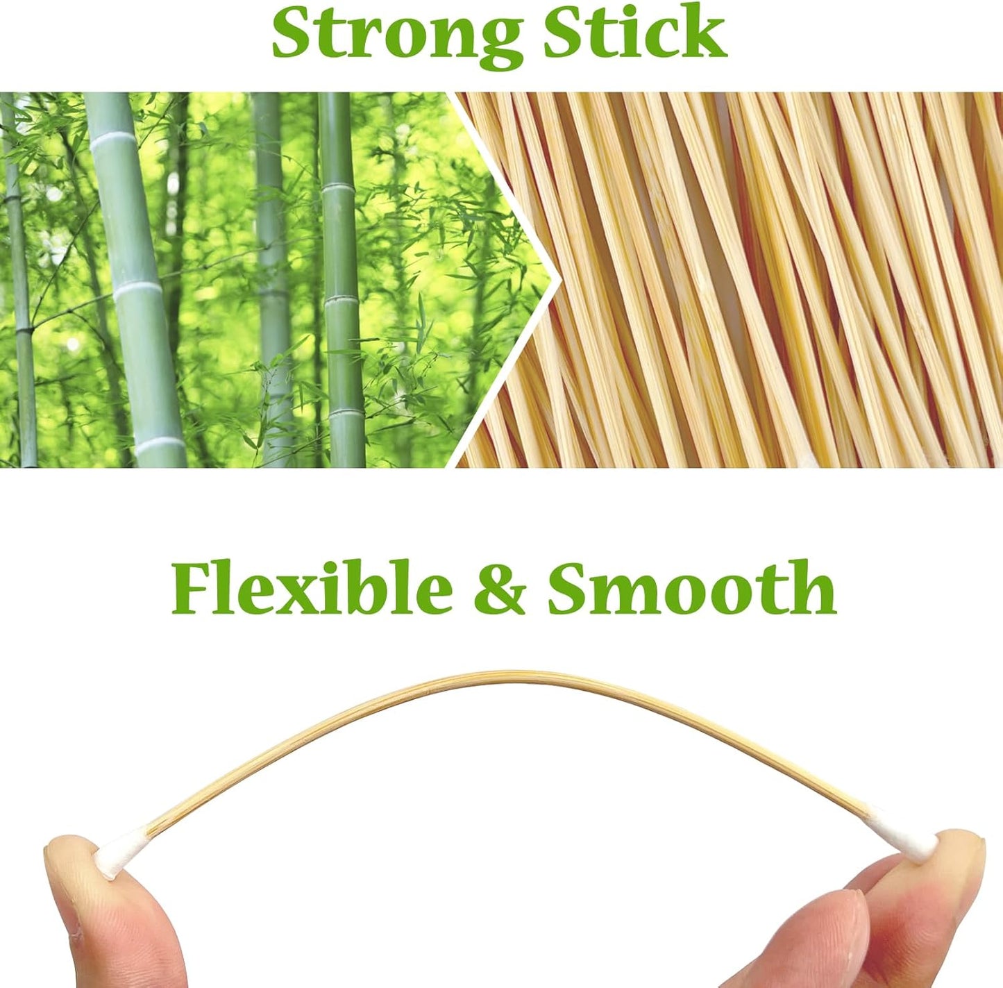 600/500/400 PCS Gun Cleaning Swabs - 6" Lint-Free Long Cotton Swabs Bamboo Handle, Precision Firearm Maintenance Kit Electronics Instruments, Professional Supplies with Reusable Storage Case