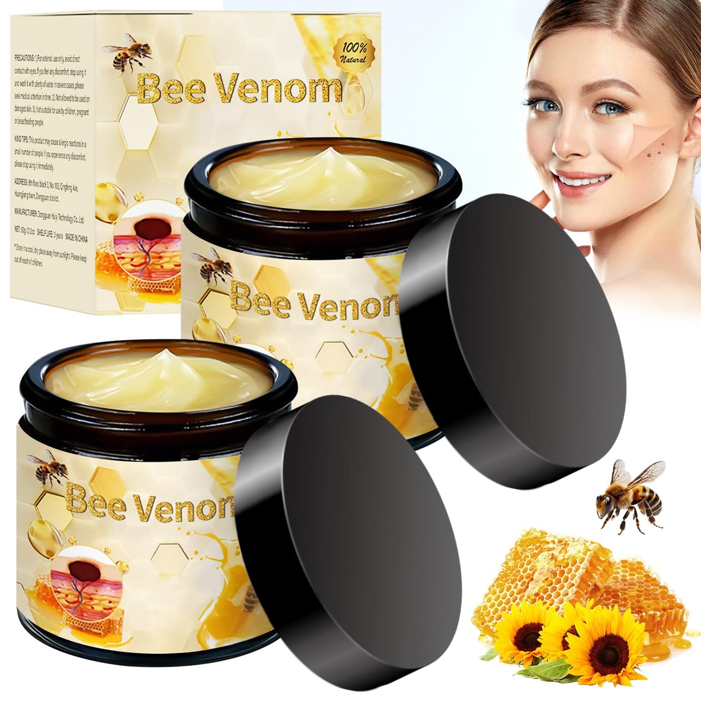 2pcs Bee Venom Treatment, New Professional Bee Venom Repair Cream, Bee Venom Cream for All Body Parts