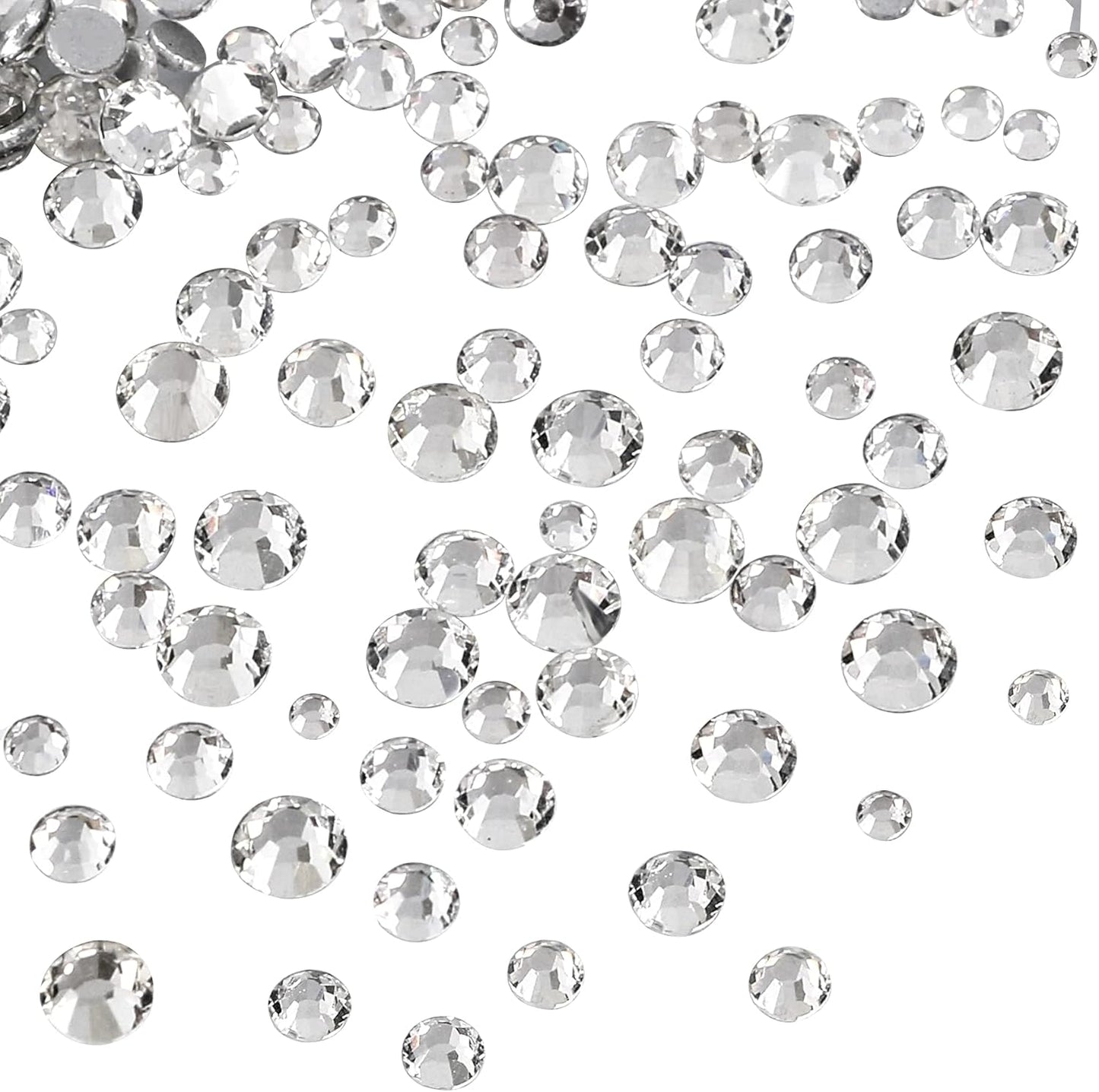 3456pcs Flatback Rhinestones Glass Charms Diamantes Gems Stones for Nail Art 6 Size ss4~ss12 Crystal