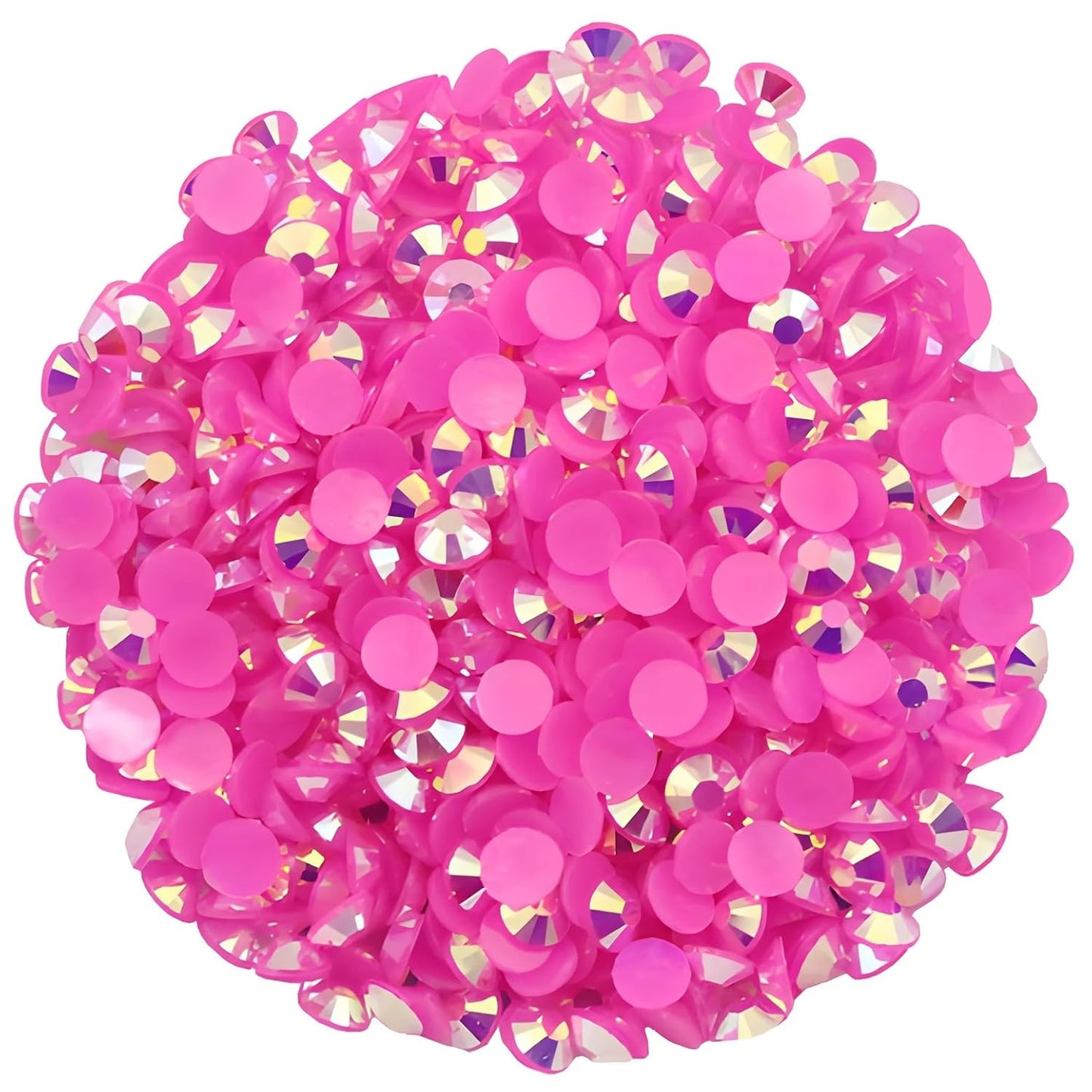 2250 Pcs SS16 4mm AB Flatback Rhinestones for Nails Art Crafts Glitter Round Shine Gems Crystals DIY Clothes Shoes （Light RoseRed AB）