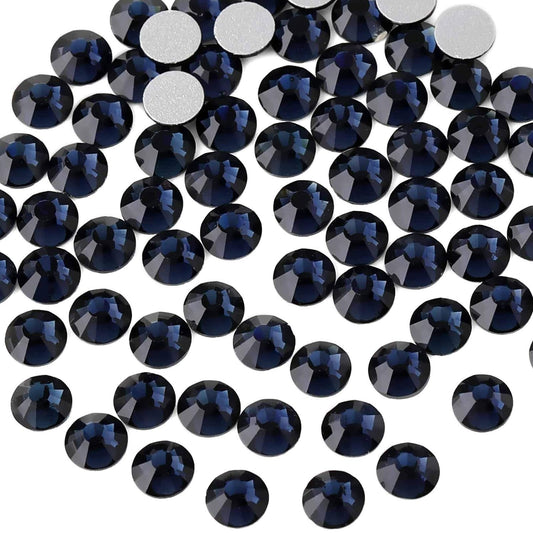 beadsland Flat Back Crystal Rhinestones Round Gems for Nail Art and Craft Glue Fix,Montana (3.8-4.0mm) SS16/1440pcs