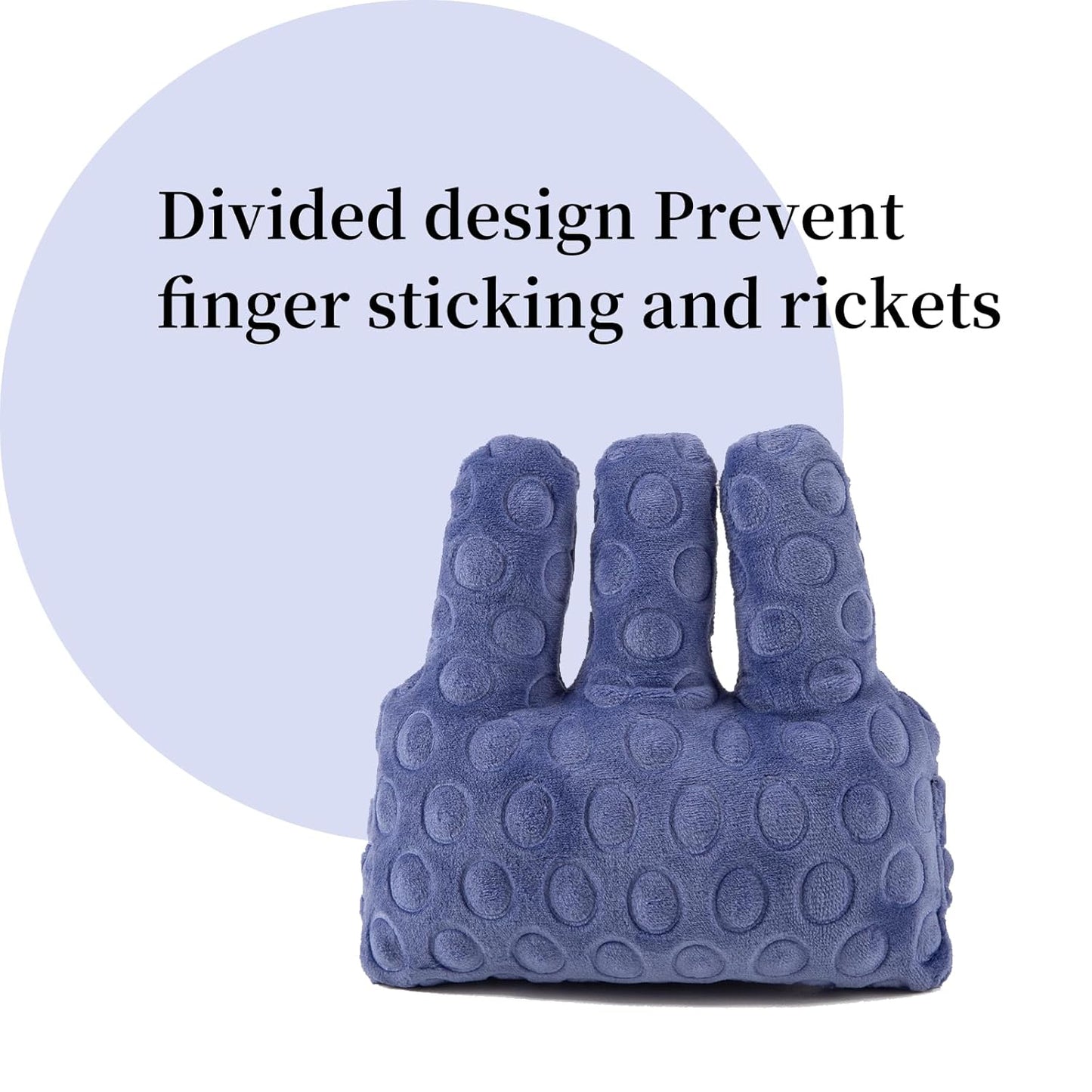Adjustable Removable Finger Separator Protector Hand Contracture Cushion Padding Pillow Prevention Aid Training Tool With Fingers Hands Splints (Purple)