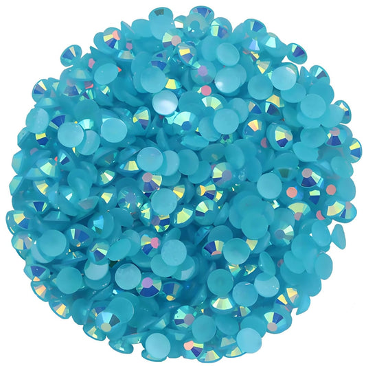 4500 Pcs SS12 3mm AB Flatback Rhinestones for Nails Art Crafts Glitter Round Shine Gems Crystals DIY Clothes Shoes （Peacock Blue AB）