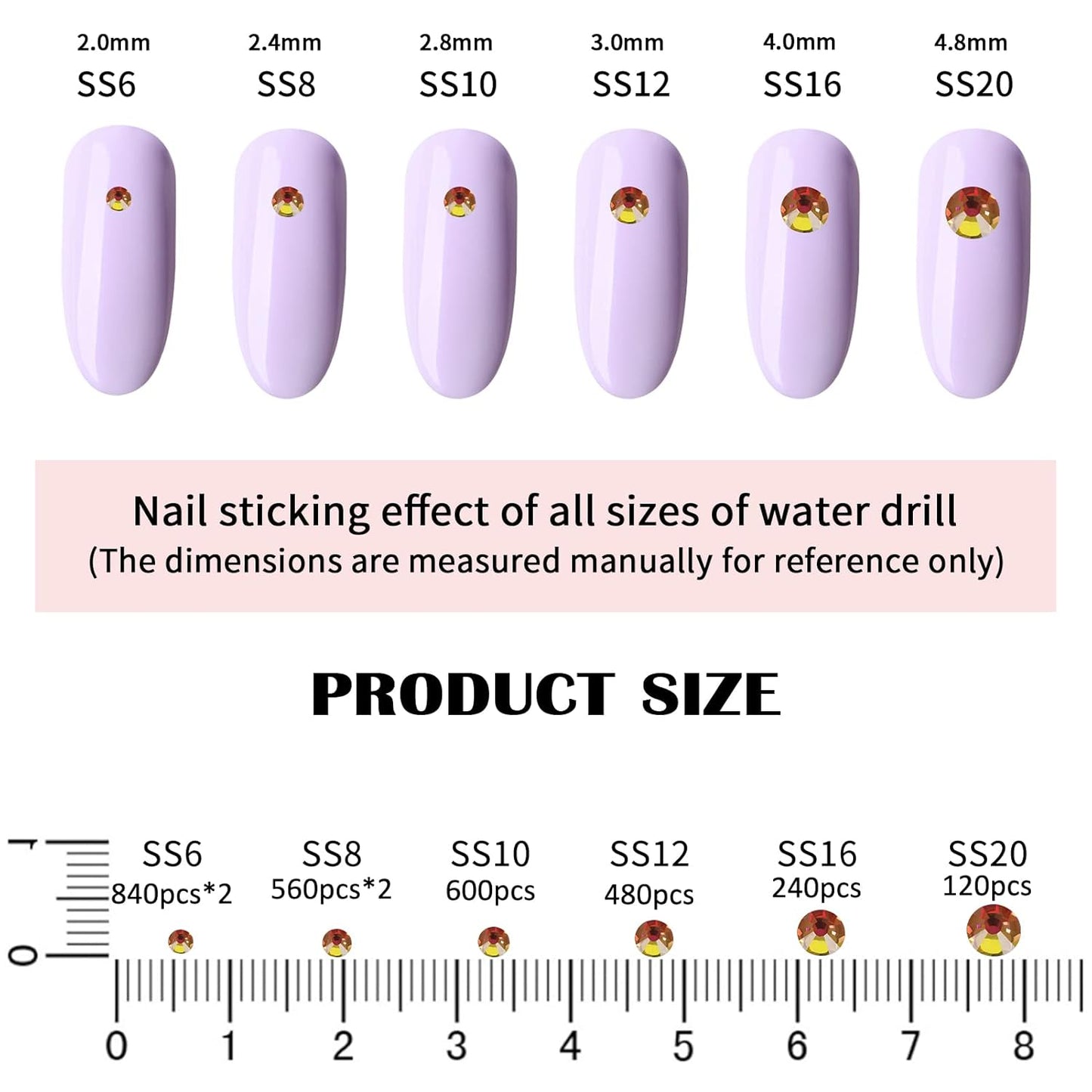 4240Pcs Red Flame Flatback Rhinestones 6 Sizes Crystal Diamonds for Nail Art Crafts Clothes Shoes with Tweezers and Picking Pen