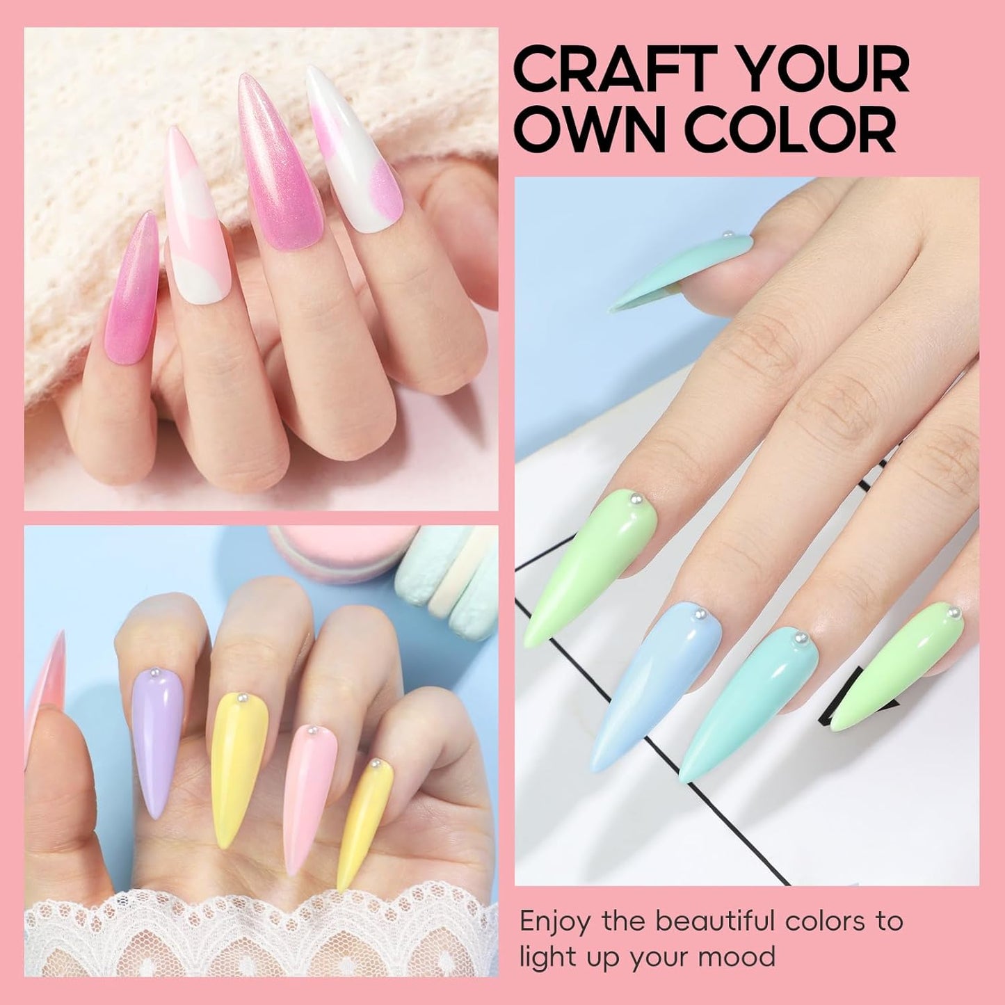 52pcs Gel Nail Polish Kit with U V light 35 Fall Colors Gel Nail Polish Set Cream Color Collection 5PC Top Base Coat Nail Art Manicure Kit for Beginners with Everything Gifts for Women