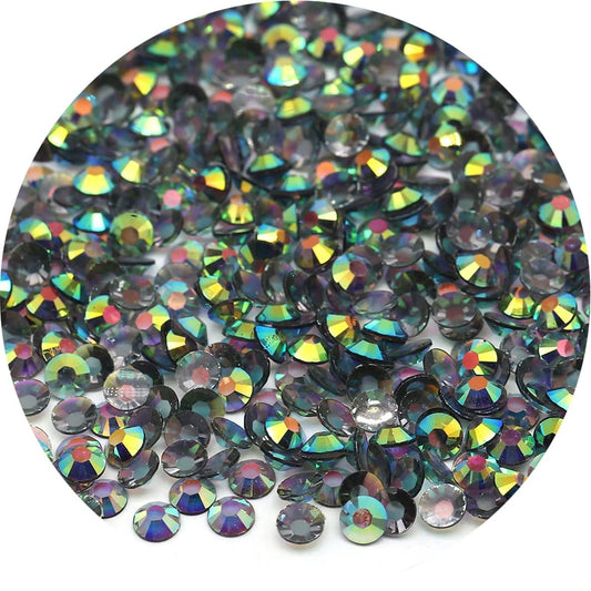 4500 Pcs SS12 3mm AB Flatback Rhinestones for Nails Art Crafts Transparent Glitter Round Gems Crystals DIY Clothes Shoes(Clear Light Grey AB)