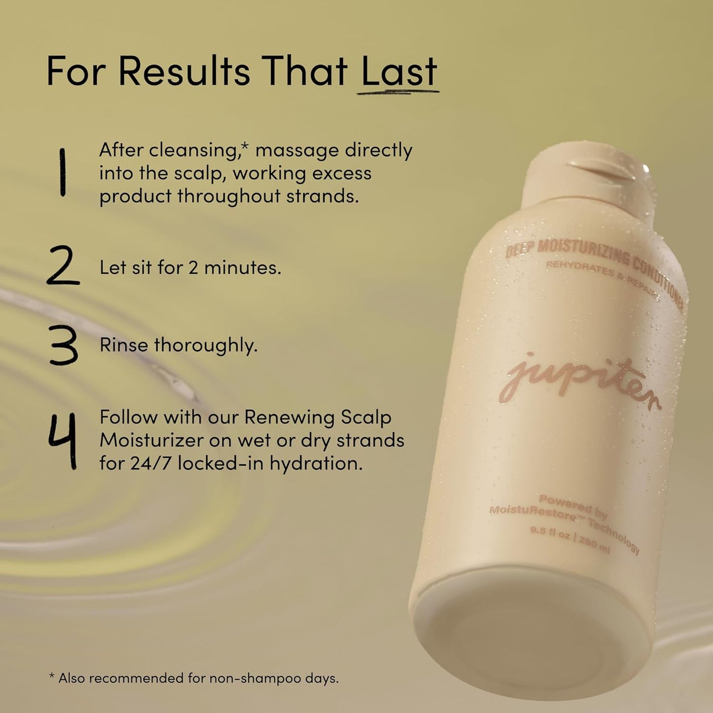 Jupiter Deep Moisturizing Conditioner – Moisturizing, Nourishing, and Strengthening Hair Care – Daily Scalp & Hair Hydration for Silky Strands – Color-Safe, Sulfate-Free, Paraben-Free, 9.5 fl. oz.