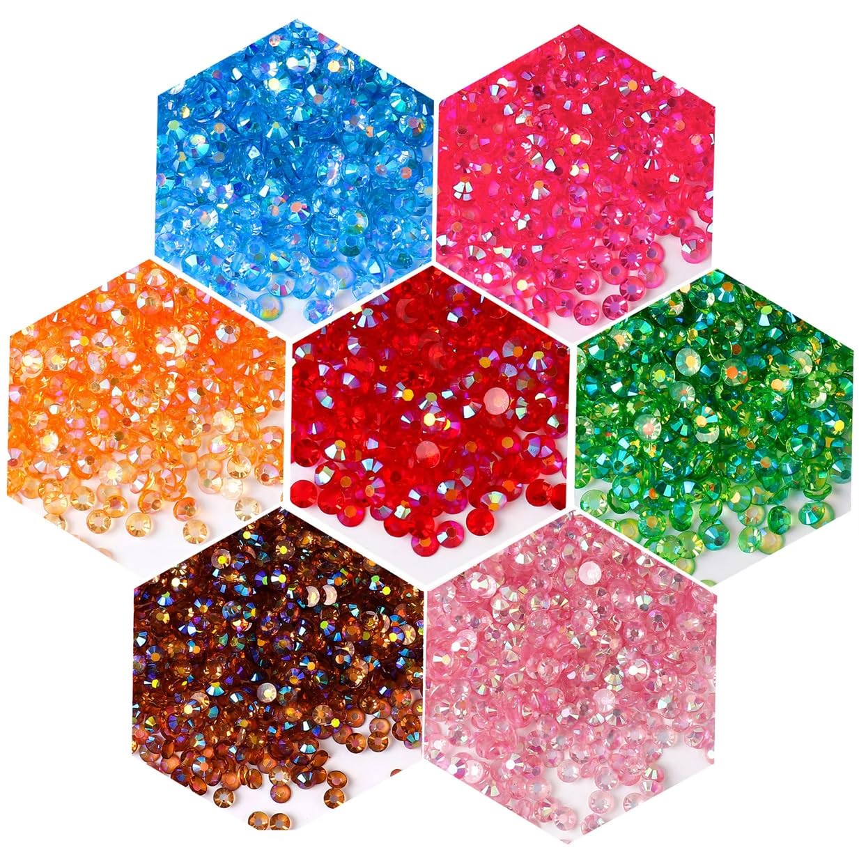 3000 Pieces SS12 3mm Flatback Rhinestones AB Clear Round Gems Crystals for Nail Art DIY Crafts Clothes Shoes Bags （Transparent AB）