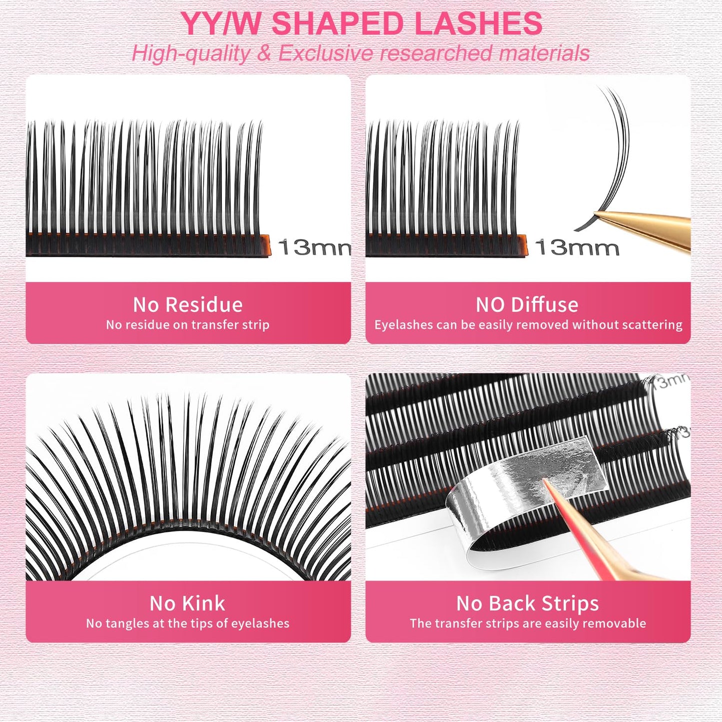 5D Flower Lash Extensions Spikes Lashes 0.07 Matte Black D Curl Lashes 9mm Volume Eyelash Extension Lash Trays Professional Use(5D Flower,0.07-D,9mm)