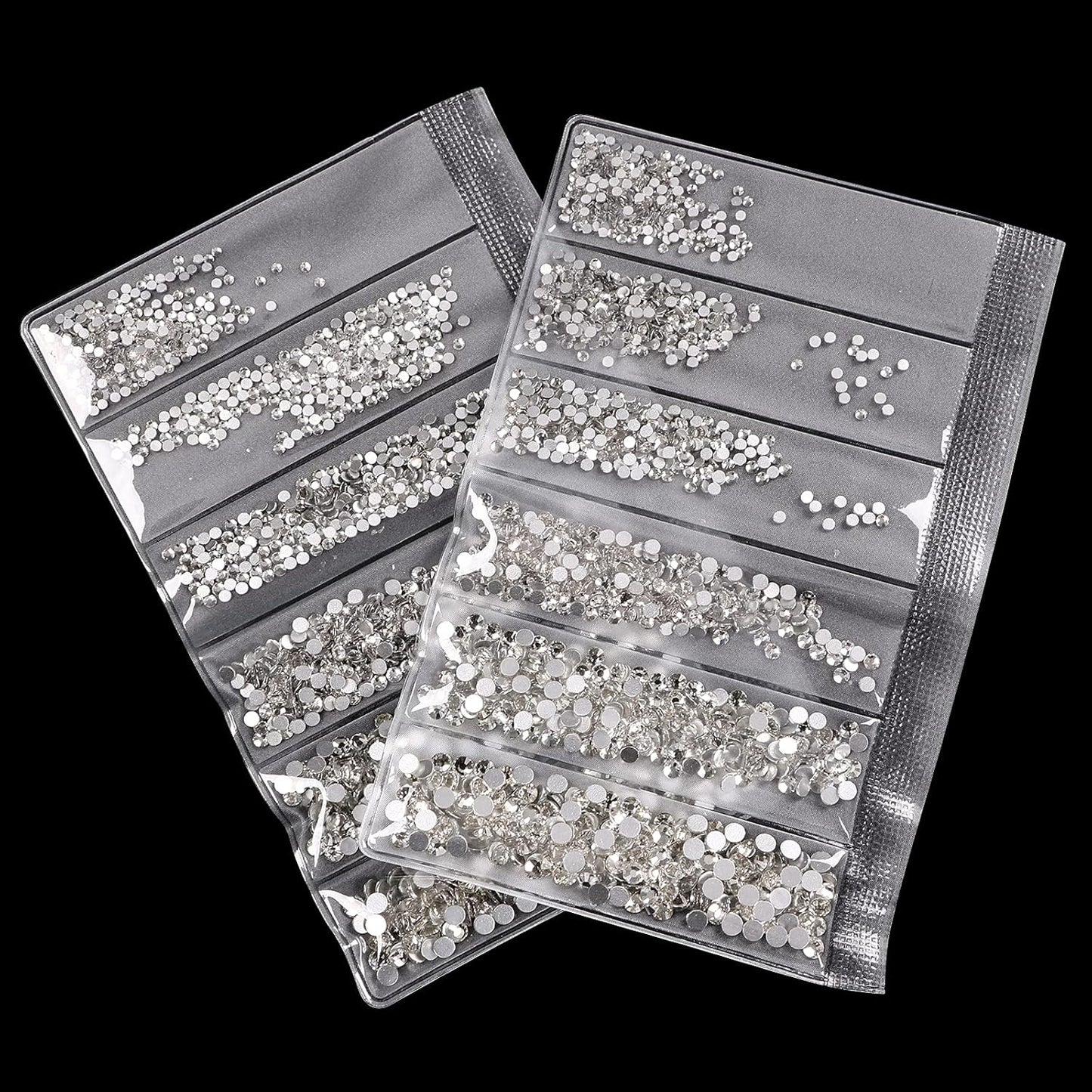 3456pcs Flatback Rhinestones Glass Charms Diamantes Gems Stones for Nail Art 6 Size ss4~ss12 Crystal